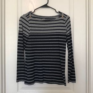 J Crew Boat Neck Striped Painter Tee